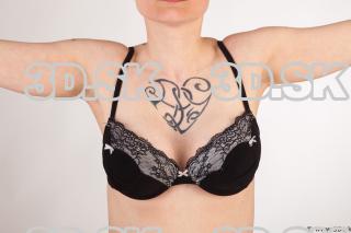 Upper body black bra of Nadine in underwear 0001